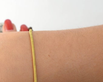 Simple Delicate Bracelet Solid 18k Gold Bracelet Minimal Gold Bracelet Stack Gold Bracelet Best Gold Bracelet Coordinate Bracelet