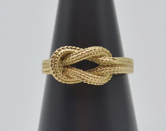 Tie the Knot Ring Solid 18k Gold Ring Love Knot Ring Gold Knot Ring Sister Love Ring Gold Forever Ring Nautical Knot Ring Friendship Ring