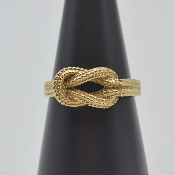 Knotenring Massiver 18k Goldring Liebesknotenring Goldknotenring Schwester Liebesring Gold für immer Ring Nautische Knotenring Freundschaftsring