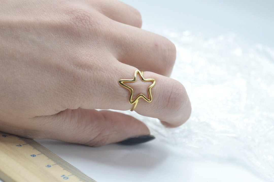 Star Promise Rings Promise Star Ring Solid 18k Gold Ring 18k Star Ring Gold - Etsy
