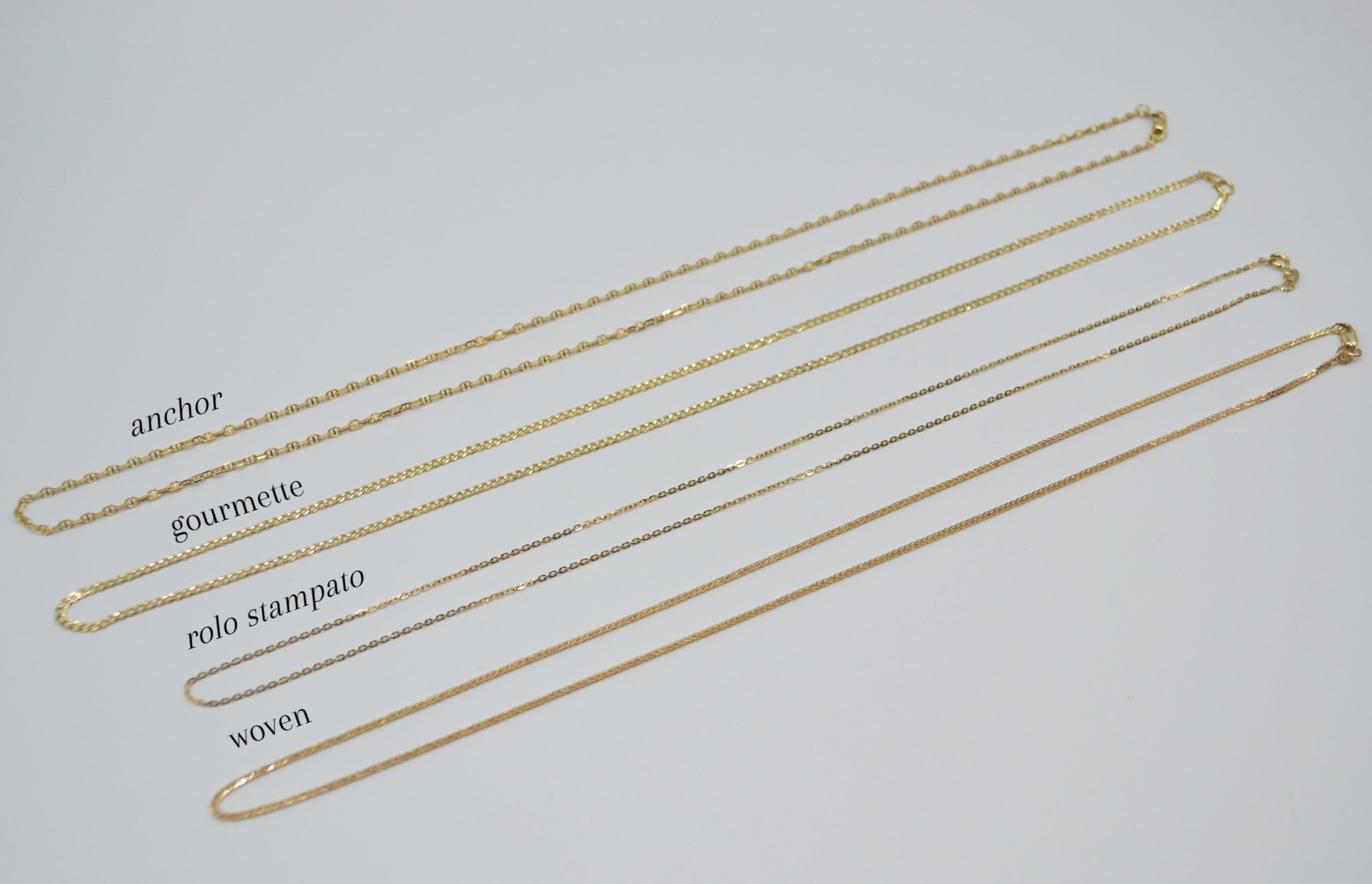 Solid Gold Chain 14k Chain Anchor 14k Chain Gourmet 14k Chain Rolo 14k Chain Woven Women's Gold Chain Men's Gold Chain Necklace Fine gold