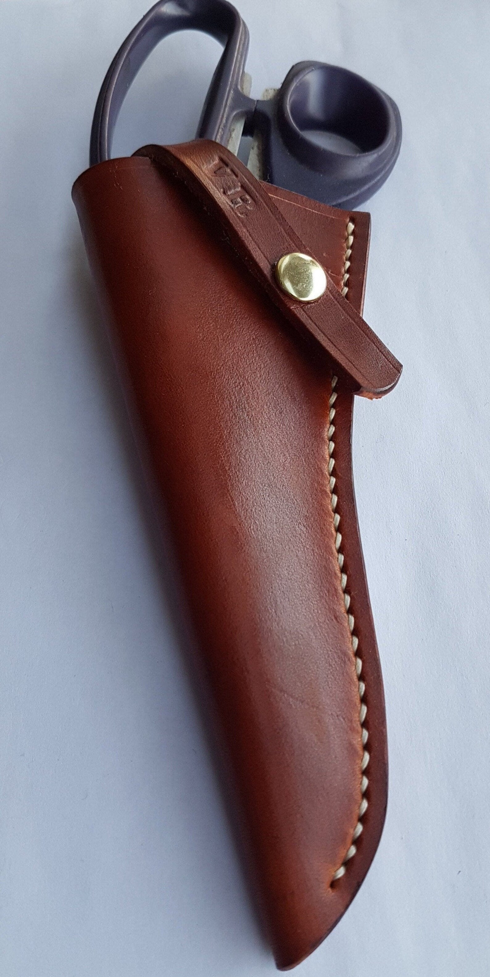 Leather Scissor Sheath English Tan / Undyed Natural Tanned Etsy