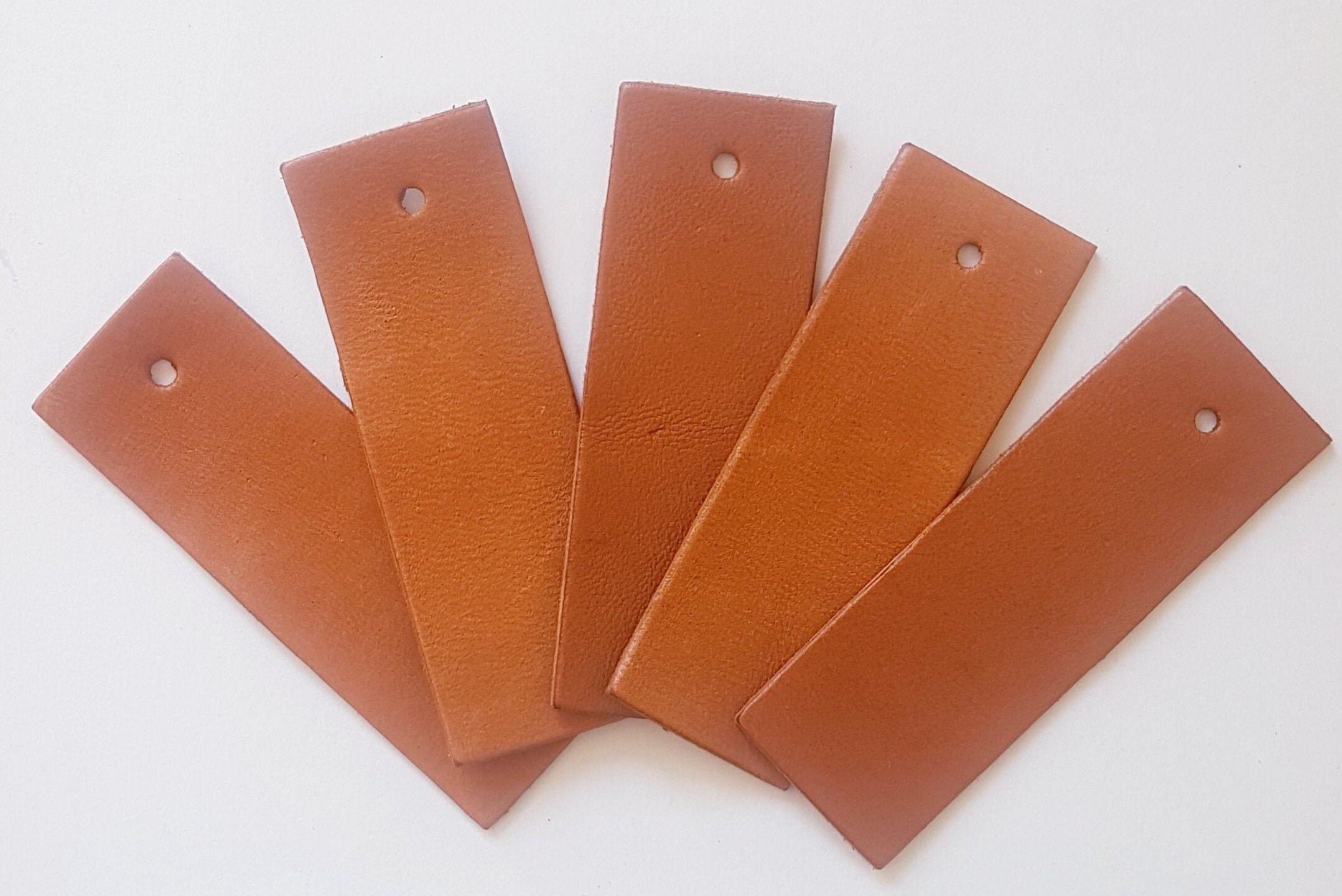Leather Tags / Labels x 10 Copper Tan Blank Leather Tags Etsy