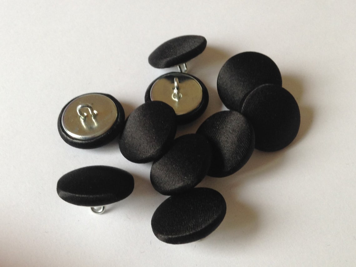 Black Satin Covered Buttons Tuxedo / Formal Etsy