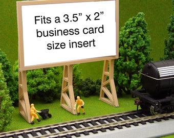 Get a HO Scale Wooden Style Billboard for your layout - 3D Railroad Train Scenery
