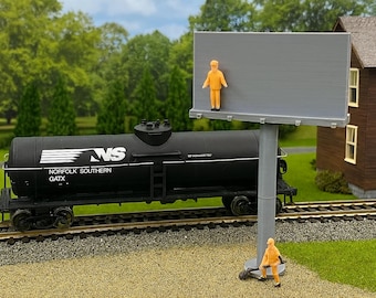 Get a HO Scale Modern Steel Billboard for your layout - 3D Railroad Train Scenery