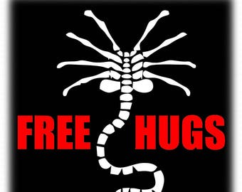 Alien Facehugger - Two-color vinyl decal.