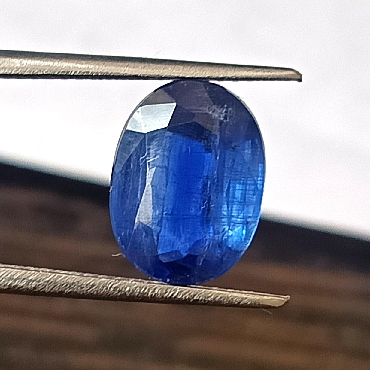 Pietra Preziosa Sfaccettata Taglio Baguette Di Cianite Blu - Foto 14