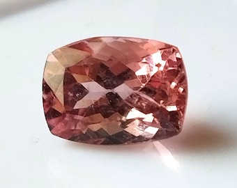 3.25 Carat Pink Tourmaline Gemstone: 7x10 mm Natural Untreated Cushion Cut
