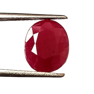 4.85 Carat Certified Natural Unheated Ruby 9X10.7 mm Oval Shape Ruby Genuine Faceted Untreated Ruby Loose Gemstone Making Ruby Ring, Pendant