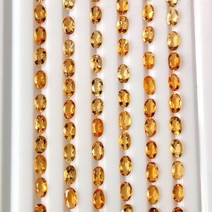 Mexican Fire Opal 3X5 mm Oval Cut Faceted Natural Loose Gemstone Orange Color Mexican Opal Untreated Calibrated Opal AAA Quality 65 Pieces