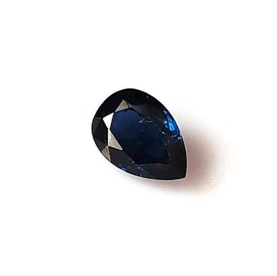 Saphir Bleu D'Australie Naturel 5x4 Mm – Traité Par Chauffage, 0.41 Ct