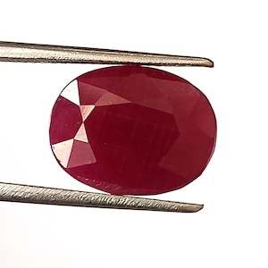 7.45 Carat Certified Natural Unheated Ruby 10.7X13.8 mm Oval Cut Ruby Genuine Faceted Untreated Ruby Loose Gemstone Making Ruby Ring,Pendant
