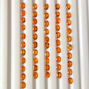 50 Pieces 3X4 MM Oval Shape Natural Faceted Mexican Fire Opal Loose Gemstone Orange Color Calibrated AAA Quality Mexican Fire Opal