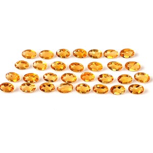 Mexican Fire Opal 3X5 mm Oval Cut Faceted Natural Loose Gemstone Orange Color Mexican Opal Untreated Calibrated Opal AAA Quality 30 Pieces