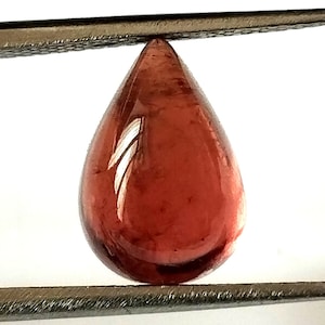 Pink Tourmaline Cabochon: 4.05 Carat Pear Cut Gemstone (8x12 mm)