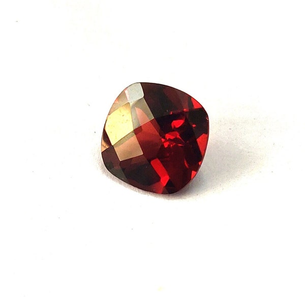 9X9 MM Square Cushion Cut AAA+ Natural Untreated Checkerboard Cut Mozambique Red Garnet Loose Gemstone Top Quality Red Garnet