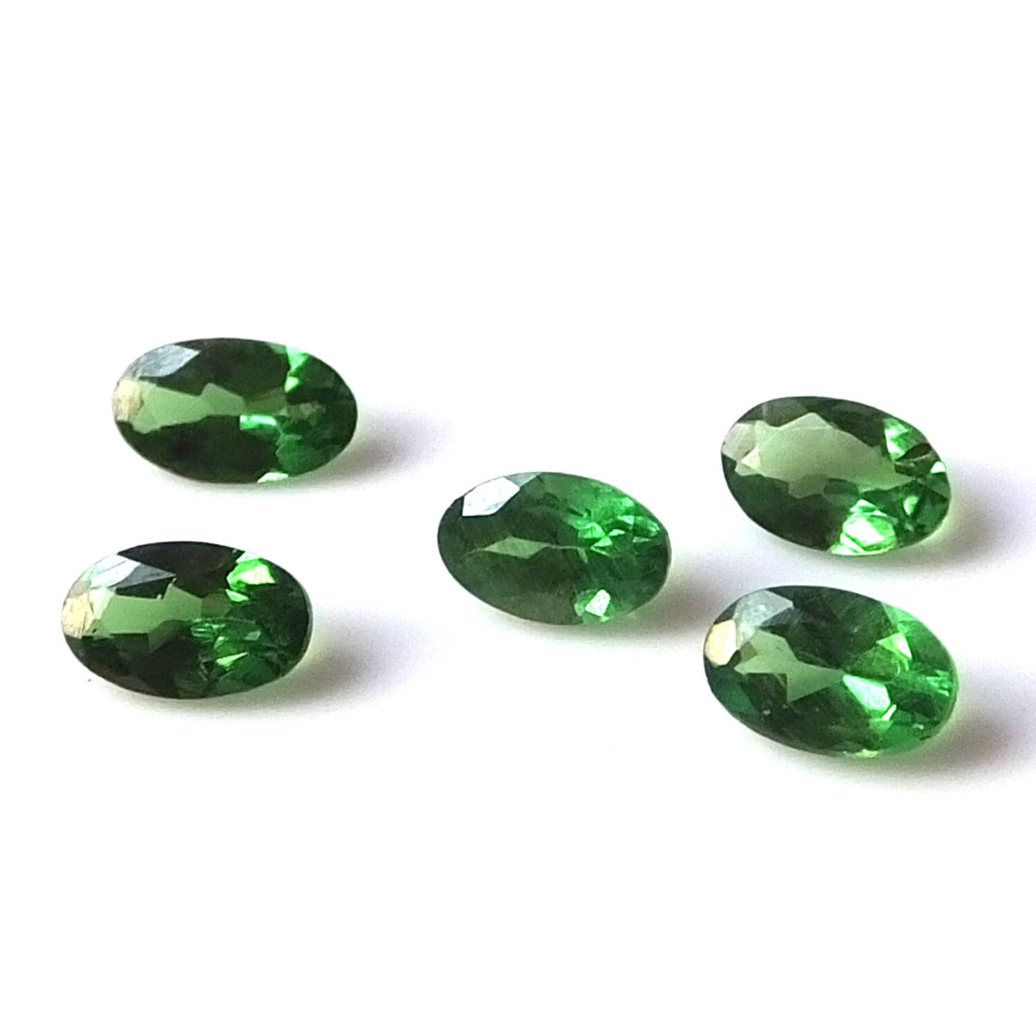 Tourmaline Verte Ovale 5x3 Mm - Lot Pour Création De Bijoux - Sans Traitement