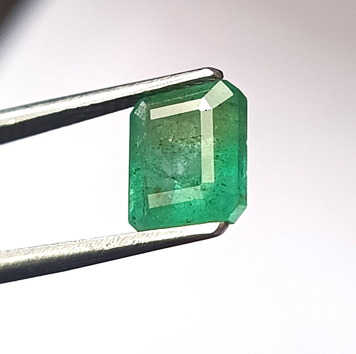 Émeraude Naturelle De Zambie – 5,70 Carats, Taille Octogonale, Certificat AGI
