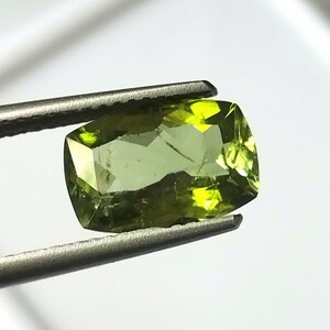 2.45 Carat Green Tourmaline: Untreated Cushion Cut Gemstone