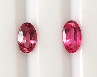 Pink Spinel Gemstone: 3X5 mm Oval Faceted, Natural Untreated, Vietnam (2 Pieces)