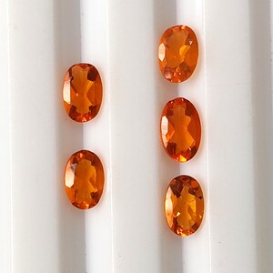 Mexican Fire Opal 3X5 mm Oval Cut Faceted Natural Loose Gemstone Orange Color Mexican Opal Untreated Calibrated Opal AAA Quality 5 Pieces