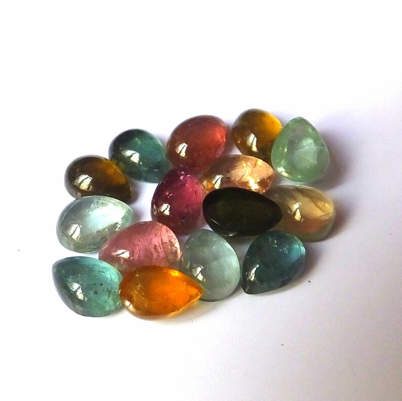 5x7 mm Pear Rainbow Moonstone Cabochon Loose Gemstone Wholesale Lot 20 pcs