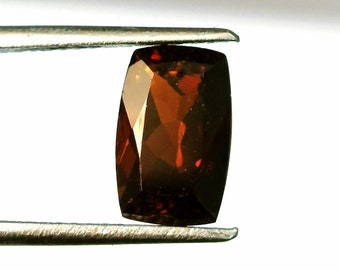 2.60 Carat Brownish Orange Tourmaline: Long Cushion Cut Natural Loose Gemstone 6.3X9.8 mm