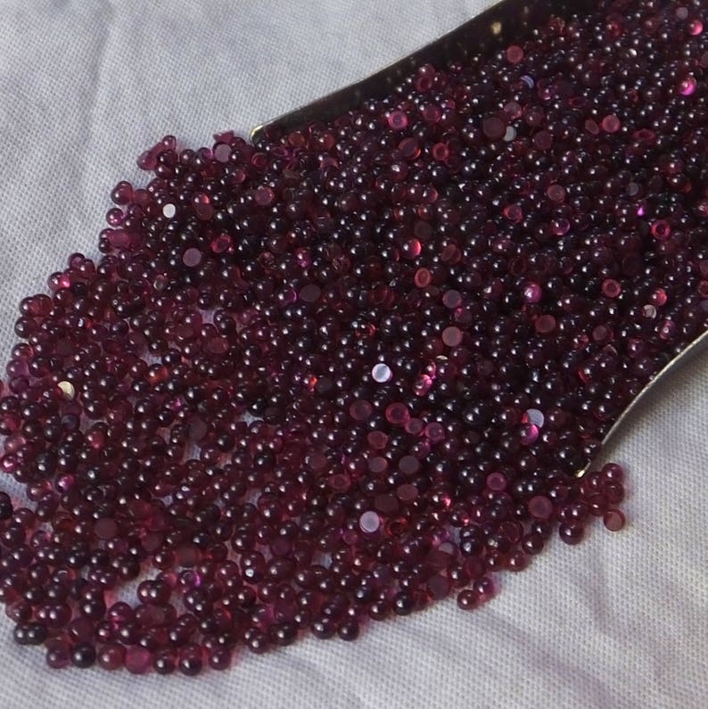 AAA Purple Rhodolite Garnet Cabochon: 2x2 mm Calibrated Gemstone Lot image 3