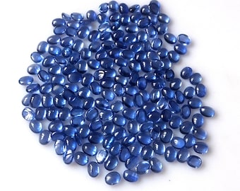 Blue Kyanite Cabochon: Natural Oval Gemstone (3X4 MM)