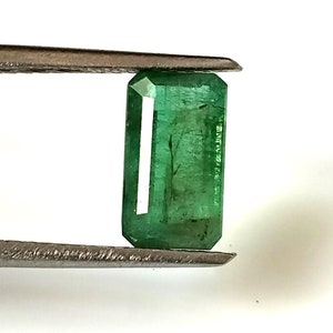 5X9 MM Rectangle Cut Natural Faceted Emerald Emerald 1.55 Carat Zambian Emerald Green Color Emerald Calibrated Emerald Untreated Gemstone