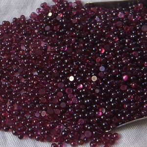 AAA Purple Rhodolite Garnet Cabochon: 2x2 mm Calibrated Gemstone Lot image 1