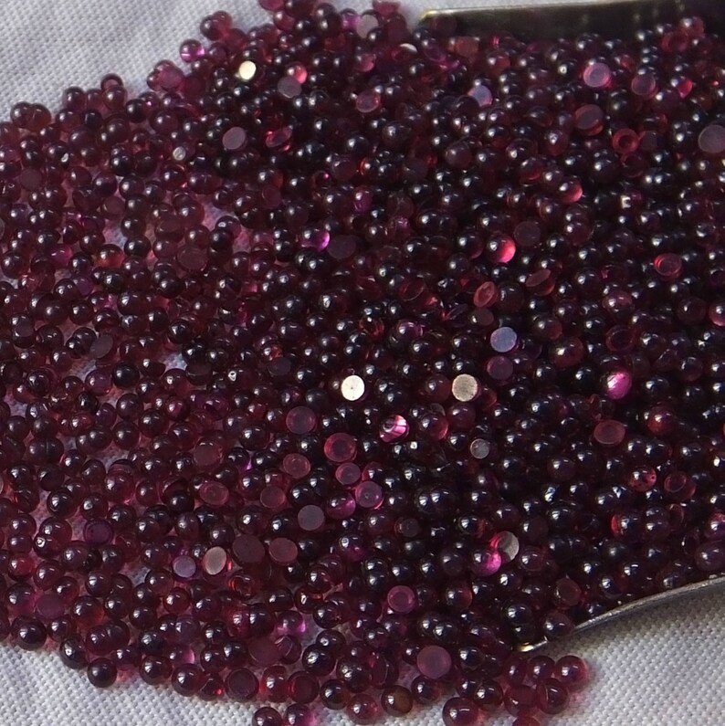 AAA Purple Rhodolite Garnet Cabochon: 2x2 mm Calibrated Gemstone Lot image 1