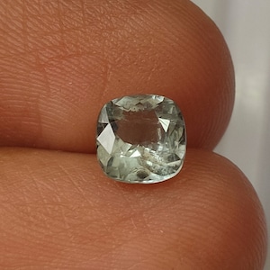 1.20 Carat AAA Natural Faceted Tourmaline Grey Color Tourmaline 6.6 MM Cushion Cut Grey Tourmaline Untreated Grey Tourmaline Loose Gemstone