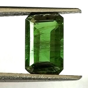 Emerald Cut Green Tourmaline Gemstone: 2.45 Carat Untreated Loose Stone