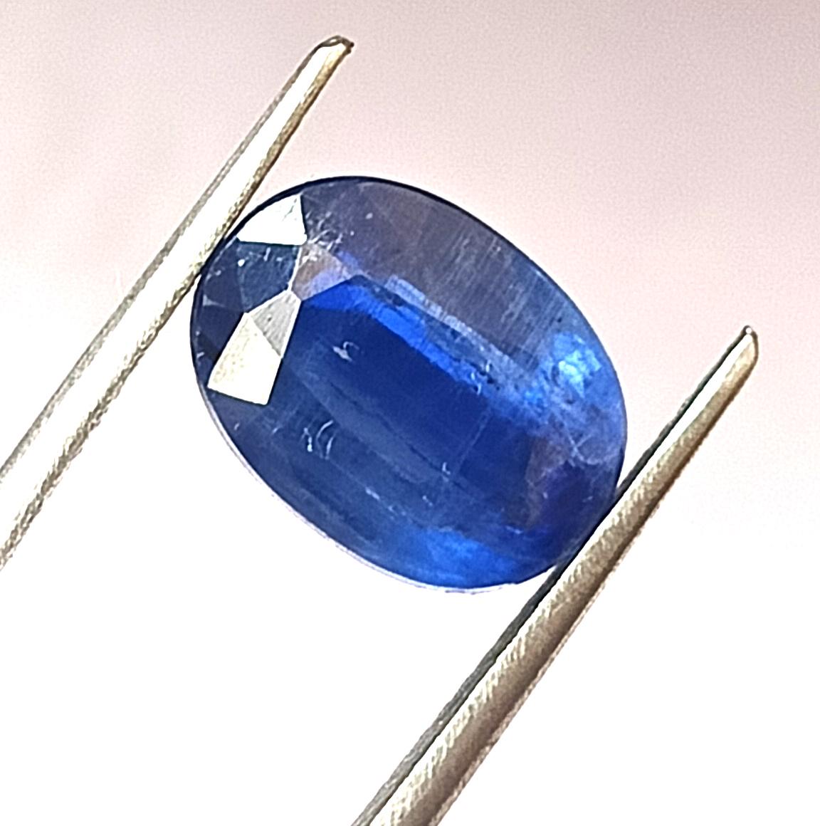 Pietra Preziosa Sfaccettata Taglio Baguette Di Cianite Blu - Foto 6