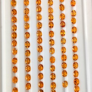 70 Pieces 3X4 MM Oval Shape Natural Faceted Mexican Fire Opal Loose Gemstone Orange Color Calibrated AAA Quality Mexican Fire Opal