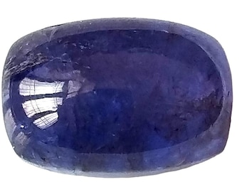 Cabochon Tanzanite Naturelle Certifiée – 31,60 Cts (17,4x16,2x9,4mm)