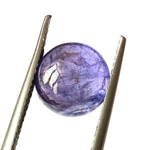 Round Tanzanite Cabochon: 3.75 Carat Loose Gemstone (9x9 mm)