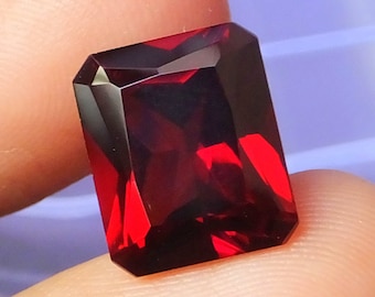 Mozambique Red Garnet Gemstone: AAA Octagon Cut, 12x10 mm