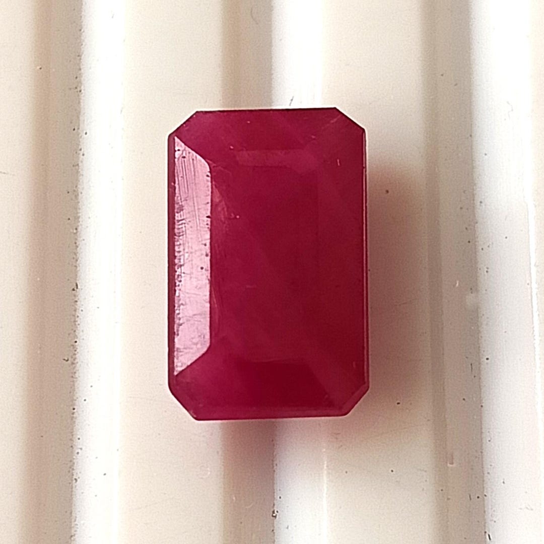Certified Ruby 3.95 Carat Natural Unheated/untreated Ruby Faceted Cut ...