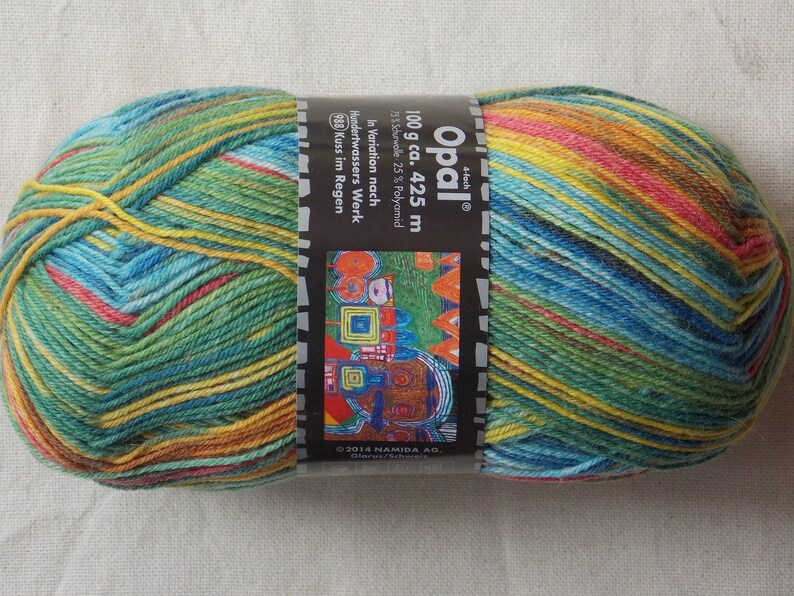 1990 Opal /"Uni/" Solid Sock Yarn Grass + pattern