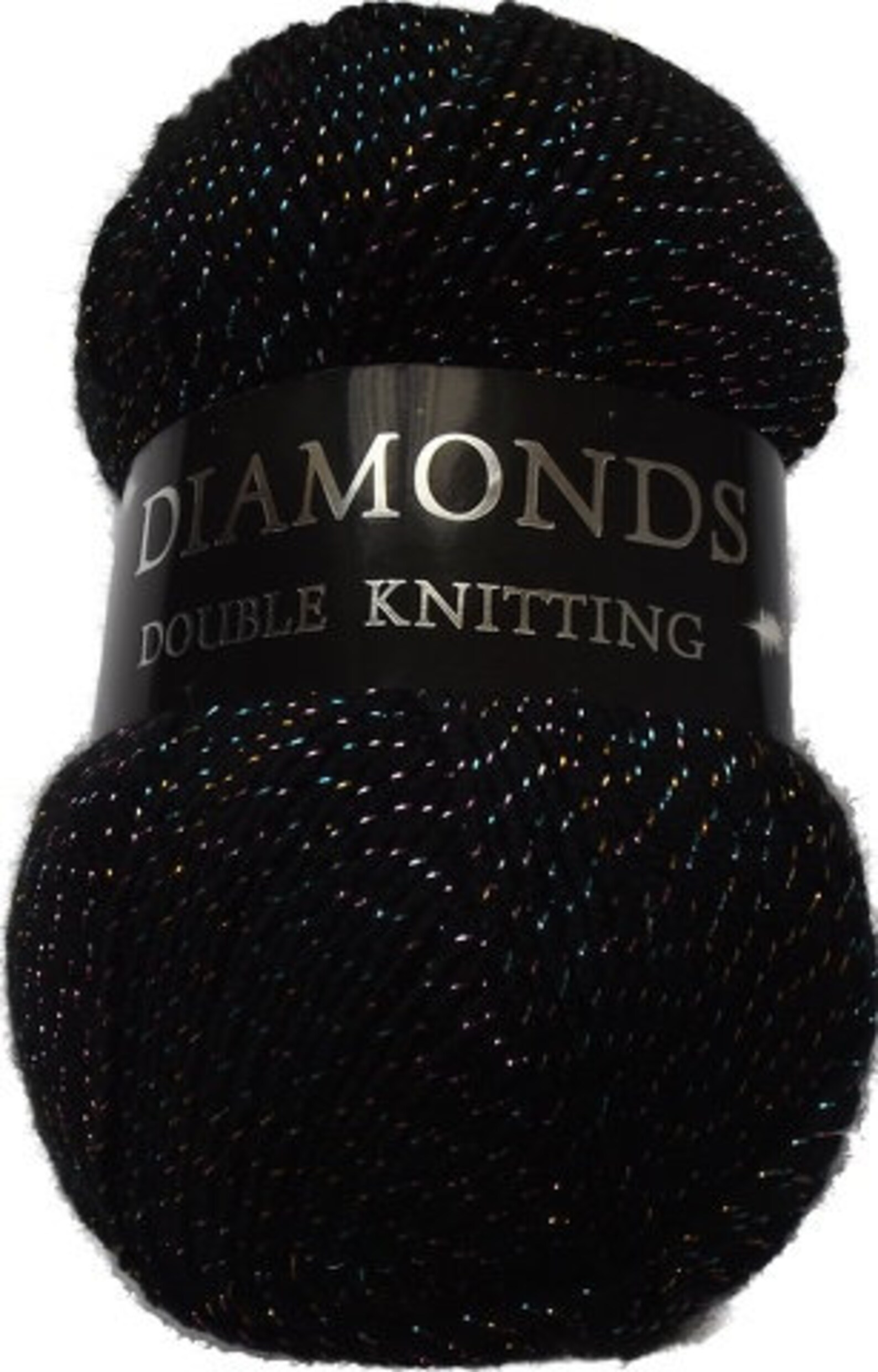 Black doubleknit yarn with rainbow glitter effect Diamond DK Etsy