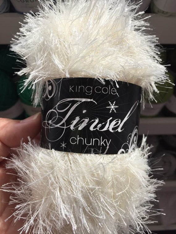 King Cole Tinsel Chunky Glitter Metallic Knitting Yarn All 30 Shades In Stock