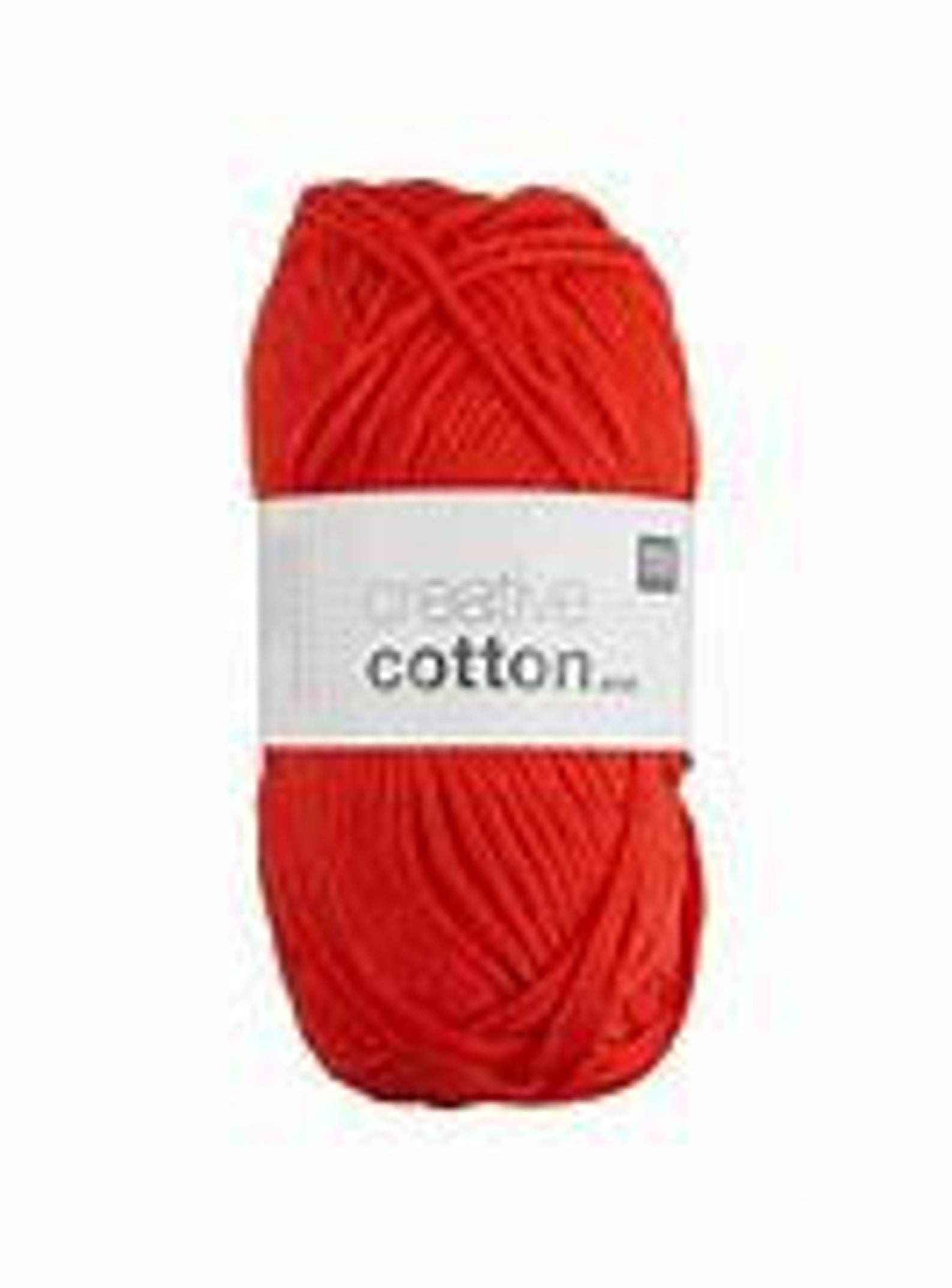 Red Cotton yarn Rico Design Creative Cotton Aran yarn 50 g | Etsy