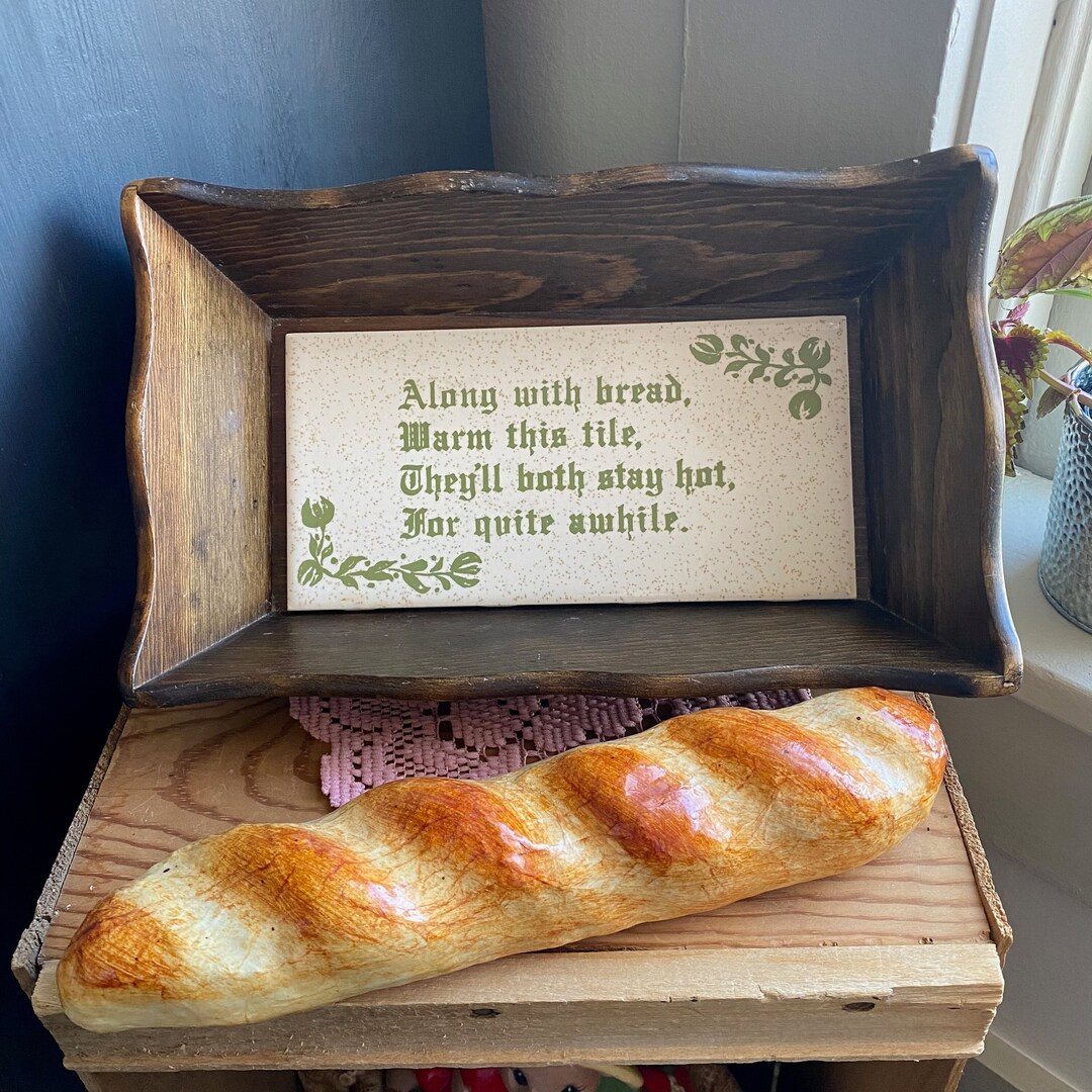 Vintage Bread Warmer Bread Warming Tile Bread Warmer Box Etsy