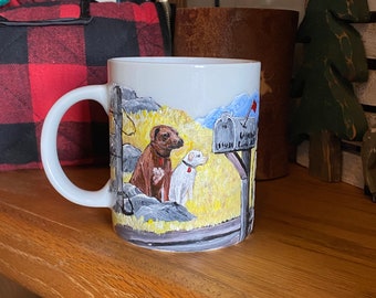 Hand Painted Coffee Mug | Labrador Painting | Dog Coffee Cup