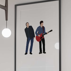 Oasis | Noel Gallagher | Liam Gallagher inspired Music Inspired Art - Oasis wall art
