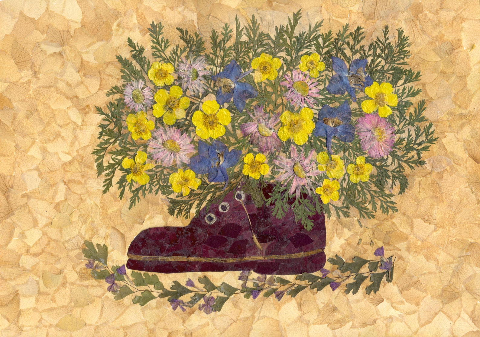 Dried Flower Art Pressed Flowers Art Dried Flowers Pressed Etsy