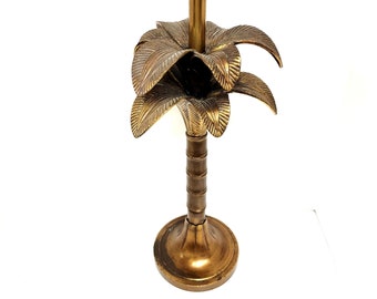 Vintage Brass Palm Tree Table Lamp